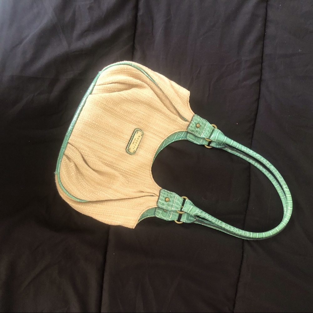 Rossetti tanned and green color shoulder bag.